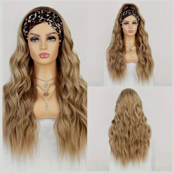 Animal print headband with dark blond / light brown wig attached.New. - Picture 1 of 1